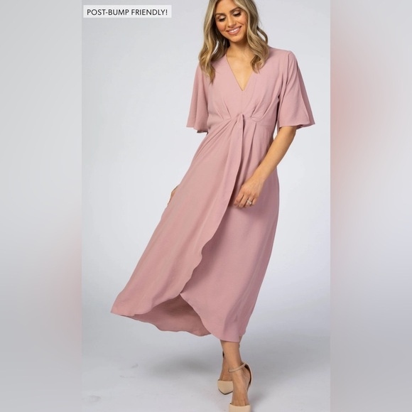 Pinkblush flutter sleeve midi dress nwot - Picture 3 of 5
